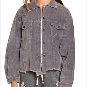 Women's Gray Corduroy Jacket